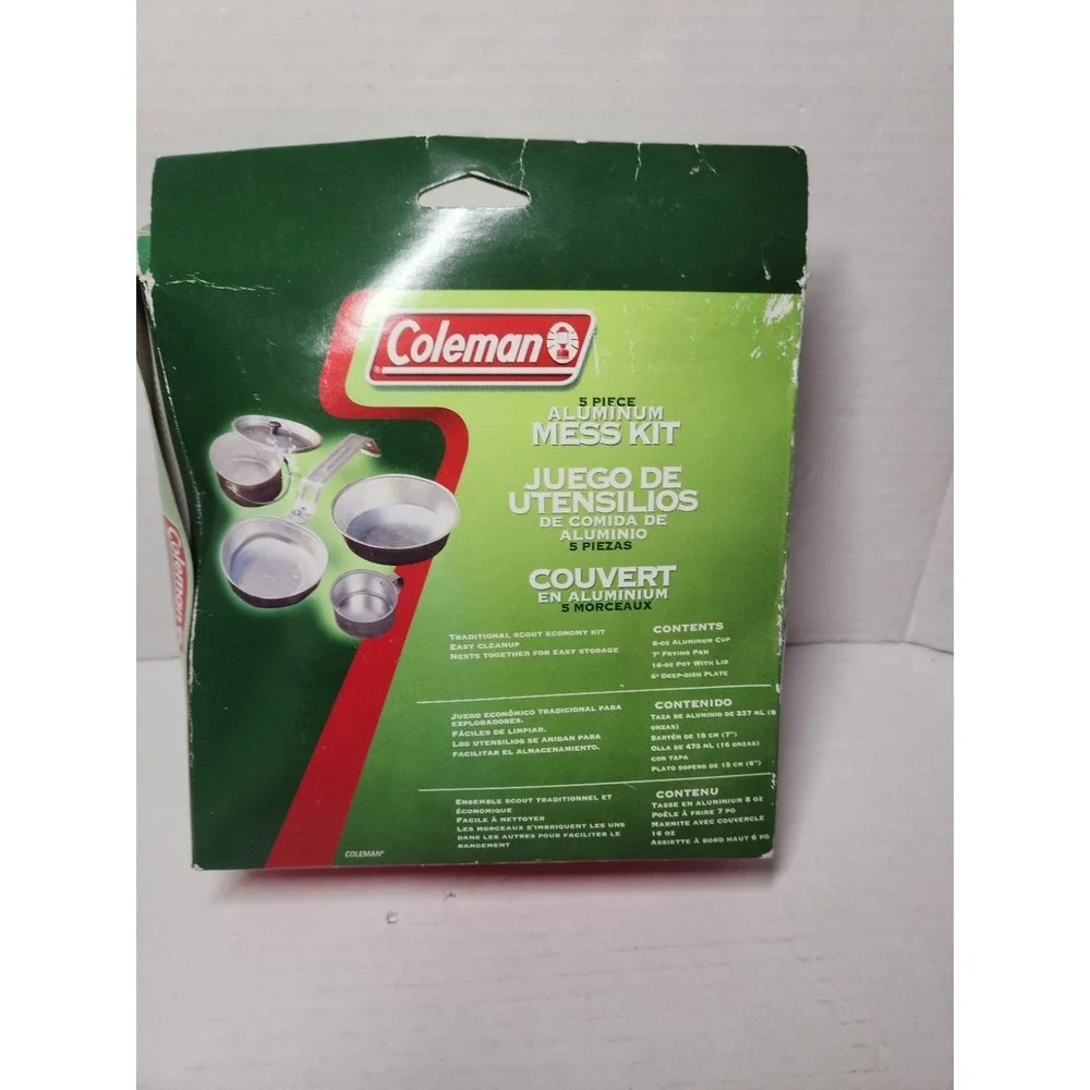 Vintage Coleman Camping Cookware‎ | 5-Piece Aluminum Nesting Mess Kit